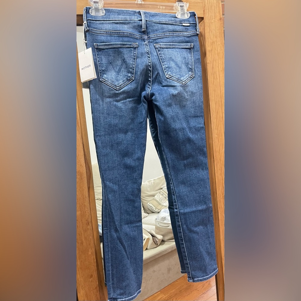 MOTHER Straight Leg Blue Jeans